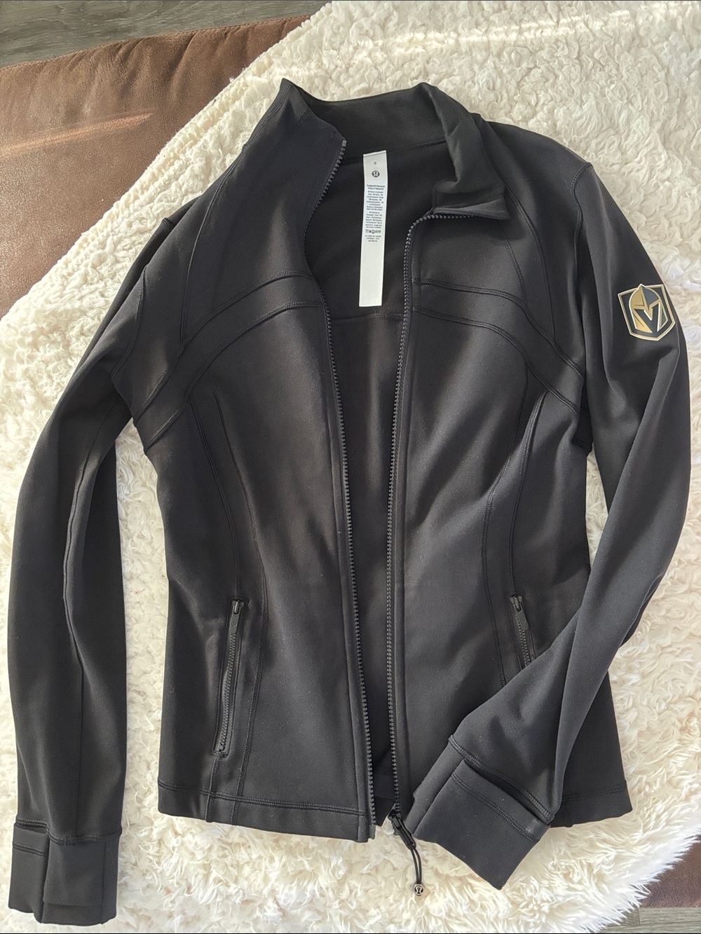 lululemon Black Women's Vegas Golden Knight Jacket with Raised Sleeve Patch